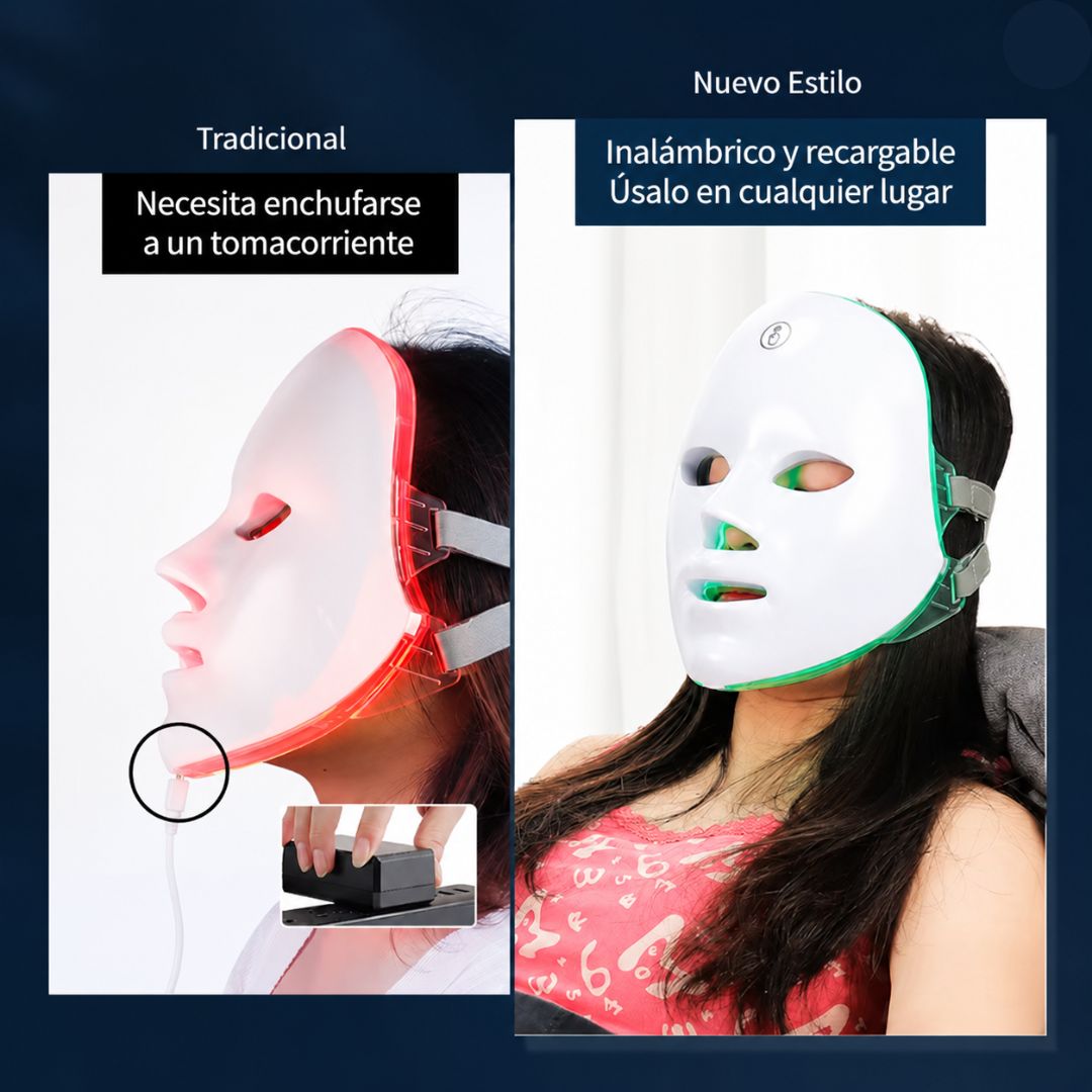 Máscara Facial LED 7 Colores