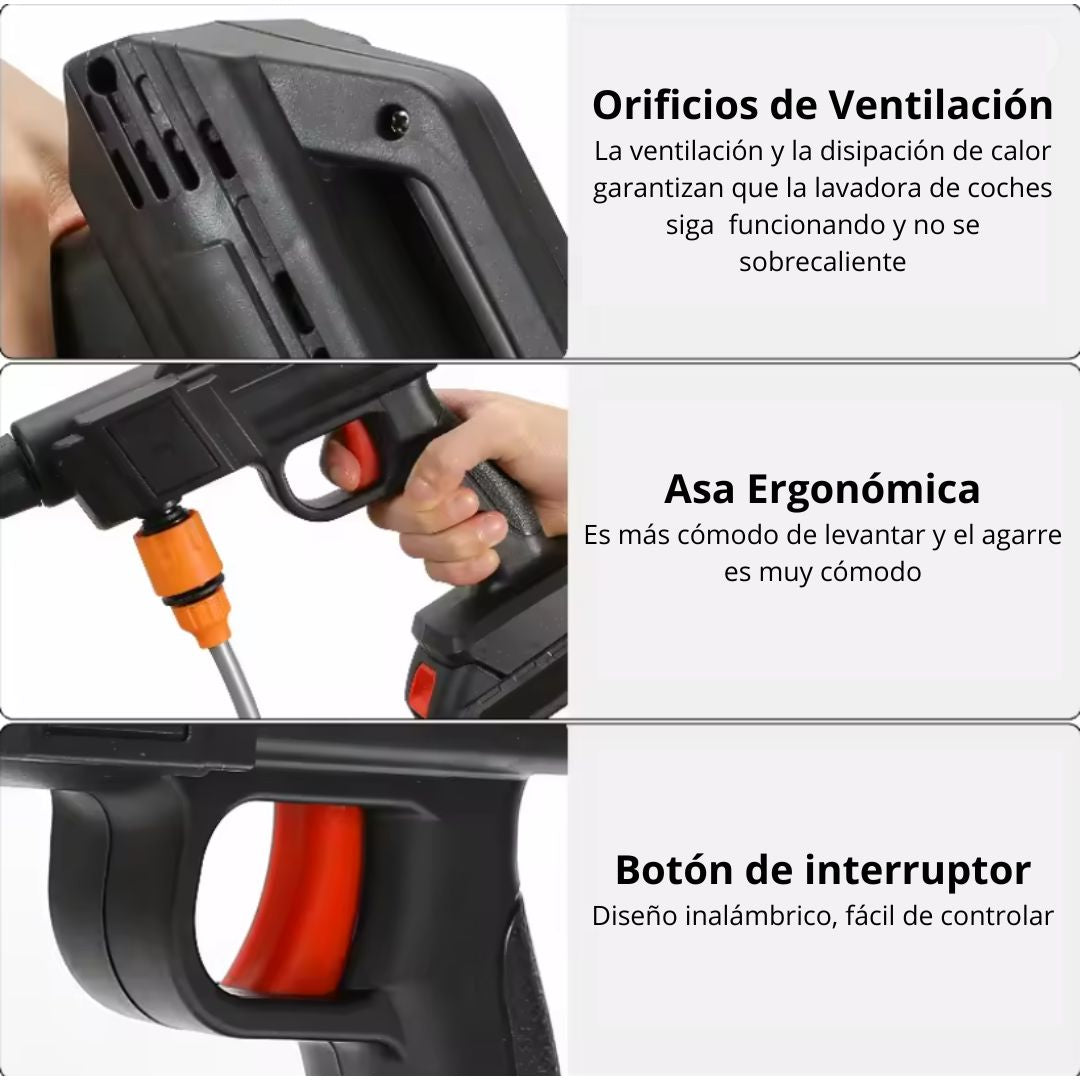 Pistola Pro Hidrolavadora Inalámbrica – Potencia y limpieza donde la necesites
