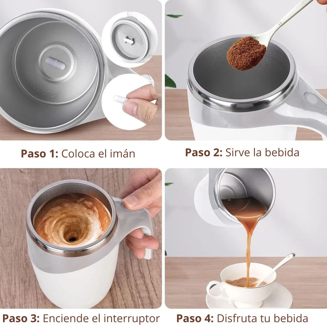 Taza Mezcladora Automática 380ml | Práctica y Moderna