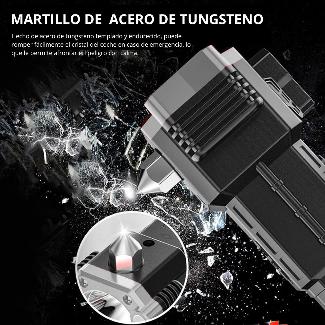 Linterna Martillo Powerbank Magnética — Tu herramienta 5 en 1 para emergencias