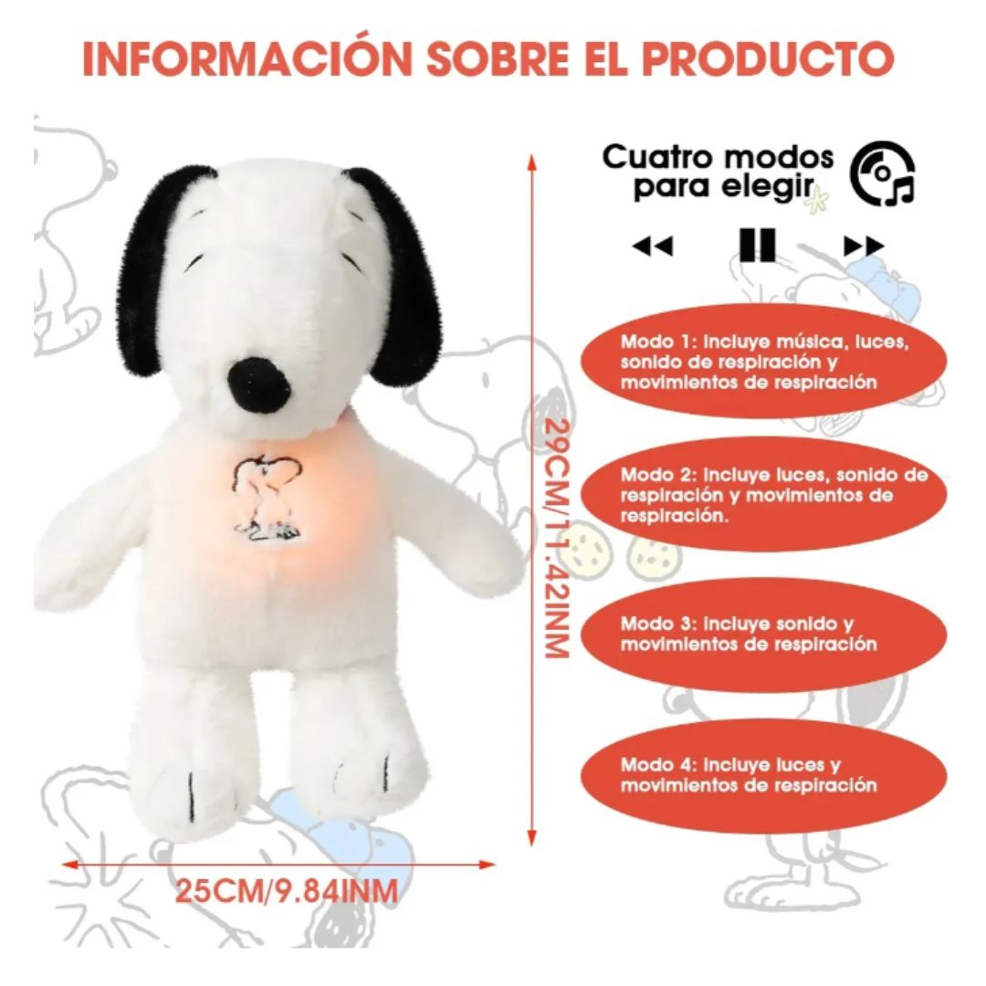 Peluche Snoopy Respiracion Antiestres