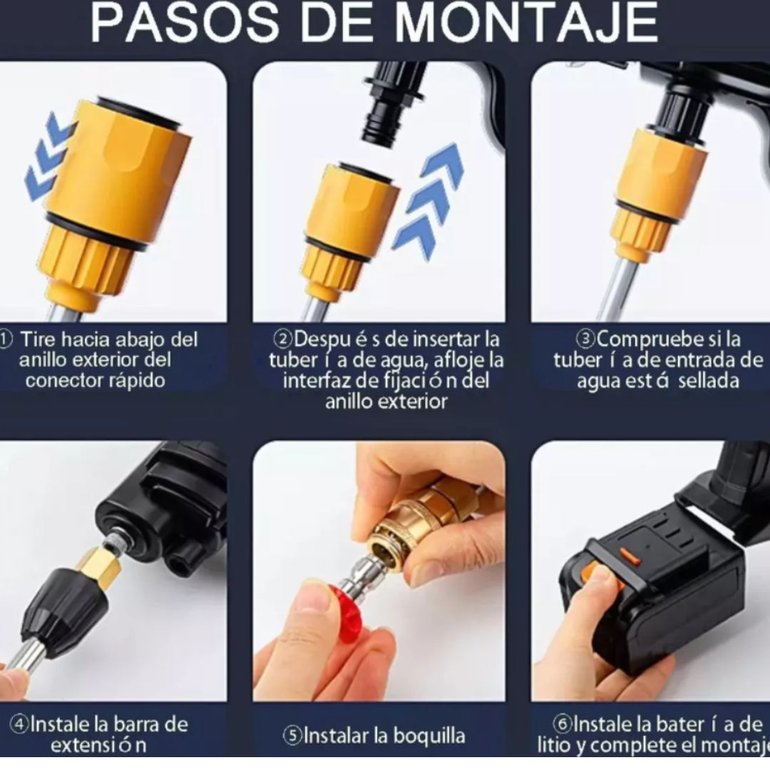 Pistola Pro Hidrolavadora Inalámbrica – Potencia y limpieza donde la necesites
