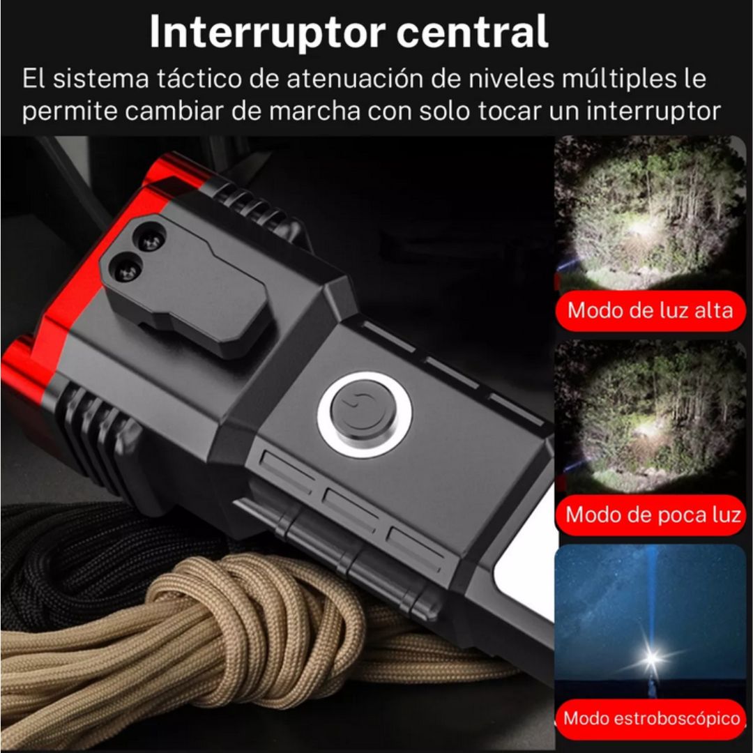 Linterna Martillo Powerbank Magnética — Tu herramienta 5 en 1 para emergencias