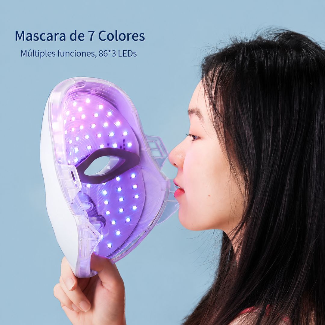 Máscara Facial LED 7 Colores