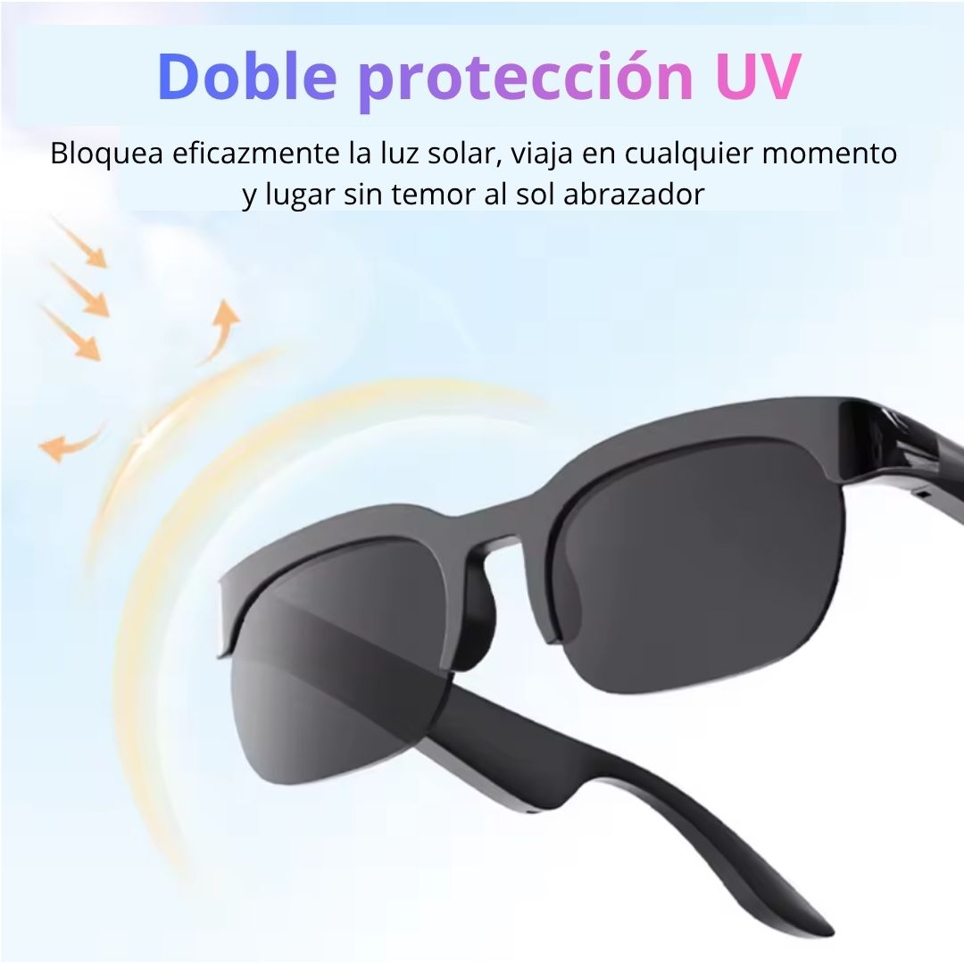 Lentes Bluetooth SMART — Escucha música, contesta llamadas y luce increíble, sin cables