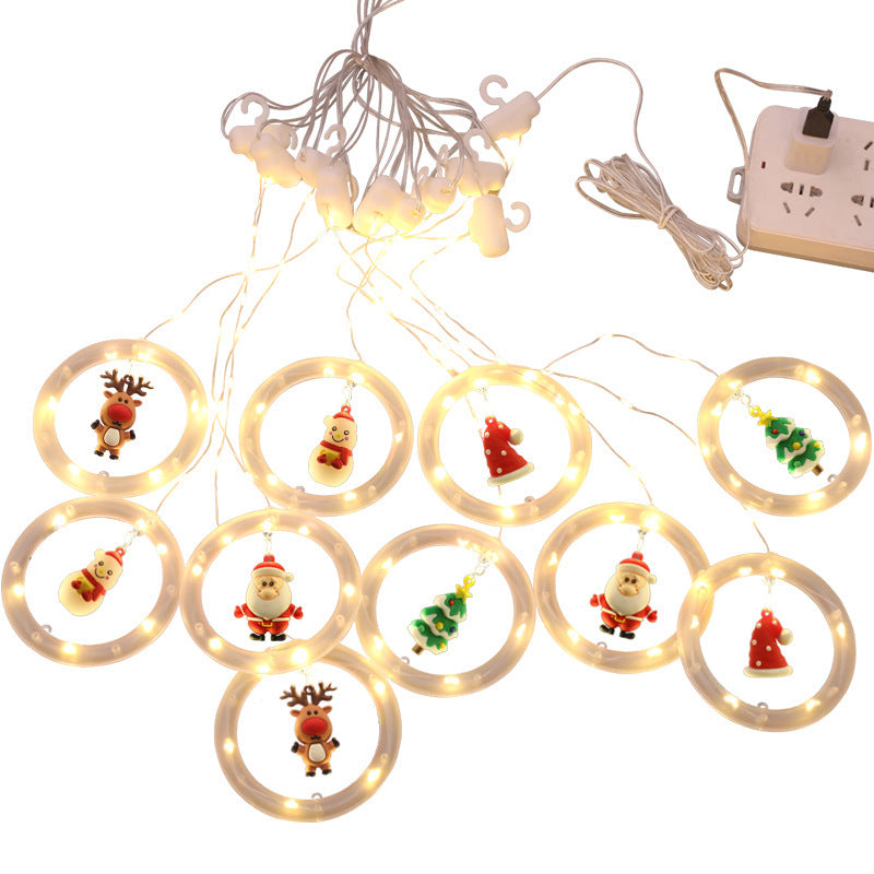 Cortina de Luces LED Navideñas con Aros y Figuras JollyRings
