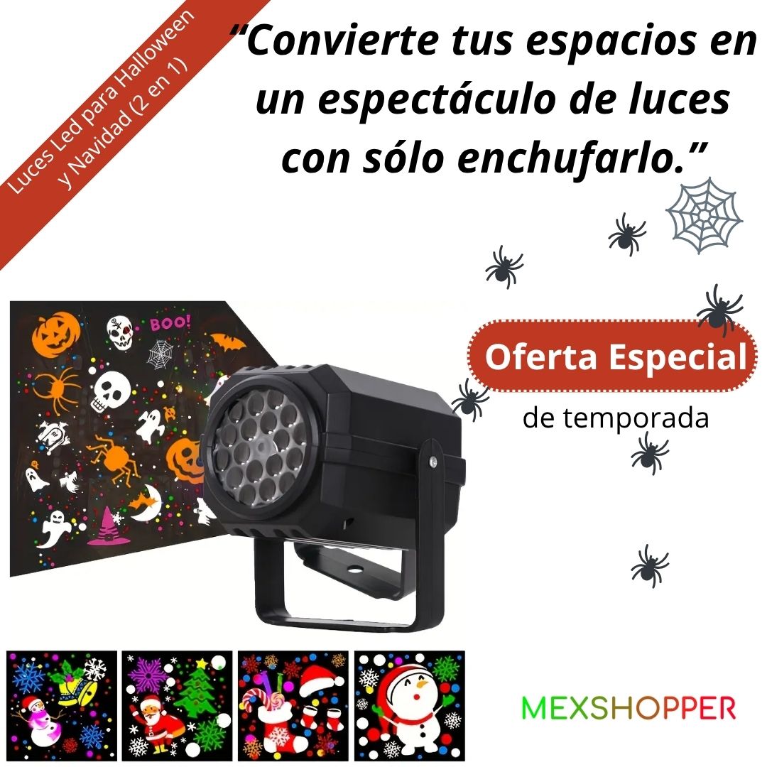 Proyector de Luz Led Navidad y Halloween