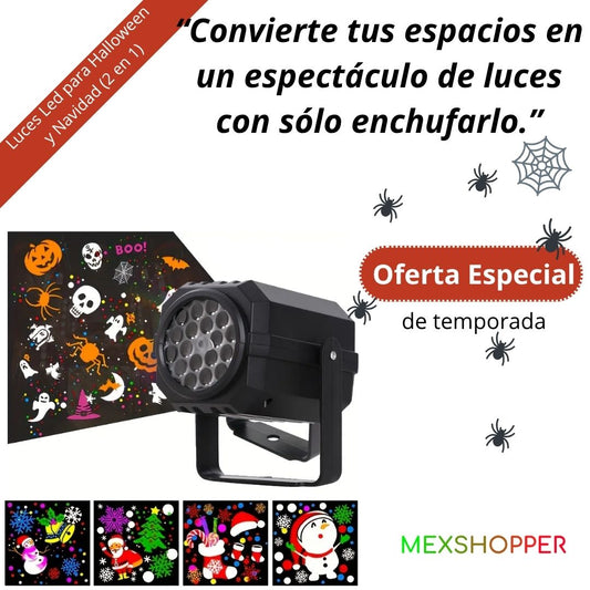 Proyector de Luz Led Navidad y Halloween