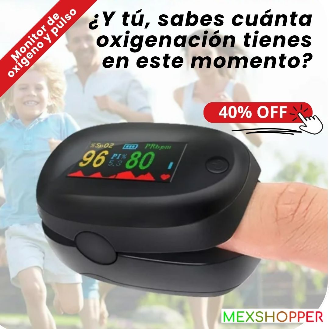 Oxímetro Digital Portátil – Mide tu oxigenación y frecuencia cardíaca en segundos