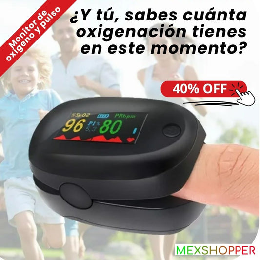 Oxímetro Digital Portátil – Mide tu oxigenación y frecuencia cardíaca en segundos