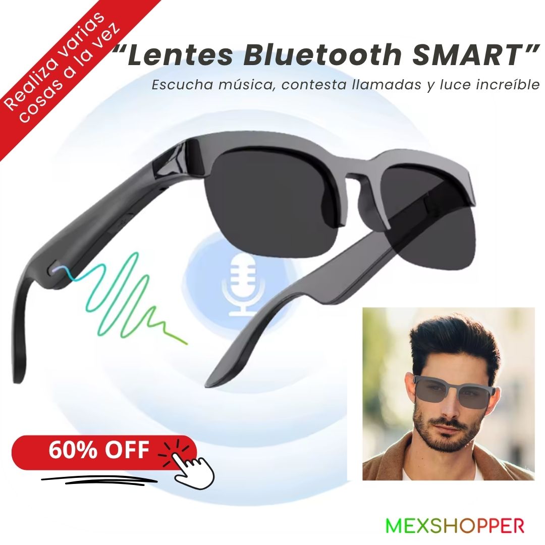 Lentes Bluetooth SMART — Escucha música, contesta llamadas y luce increíble, sin cables